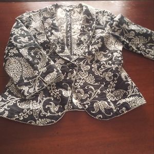 Cabi #312 Eliza Brocade One Button Jacket Size 10